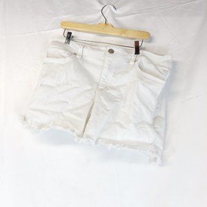SEVEN7 Short-Shorts White Size 14 Women's Ripped